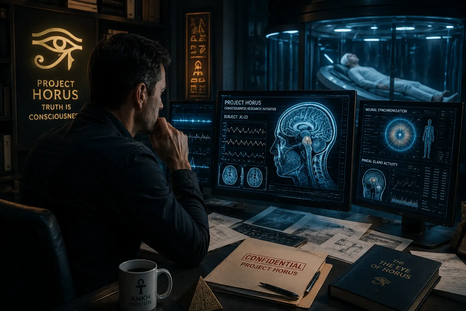 Kathleen examines MRI brain scan images sent to Jonathan Chambers, revealing a shocking medical discovery