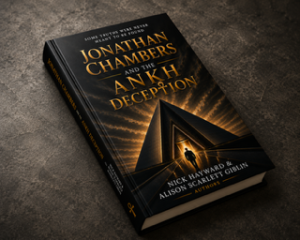 Jonathan Chambers and The Ankh Deception thriller artwork
