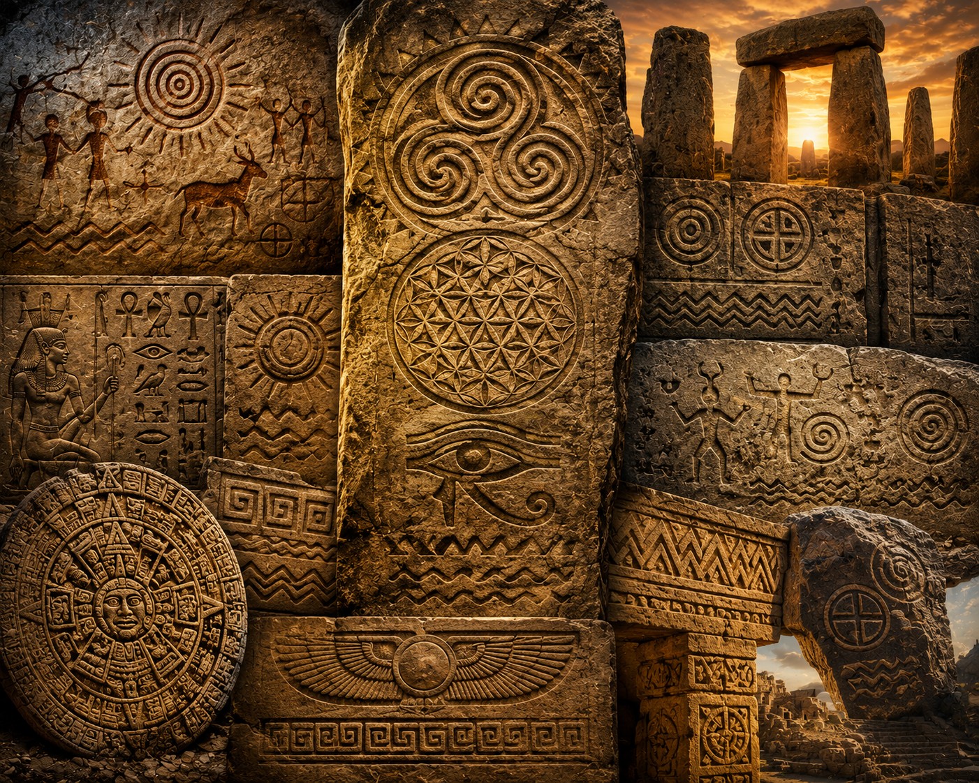 Ancient symbols from different civilisations