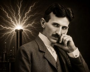 Portrait of Nikola Tesla