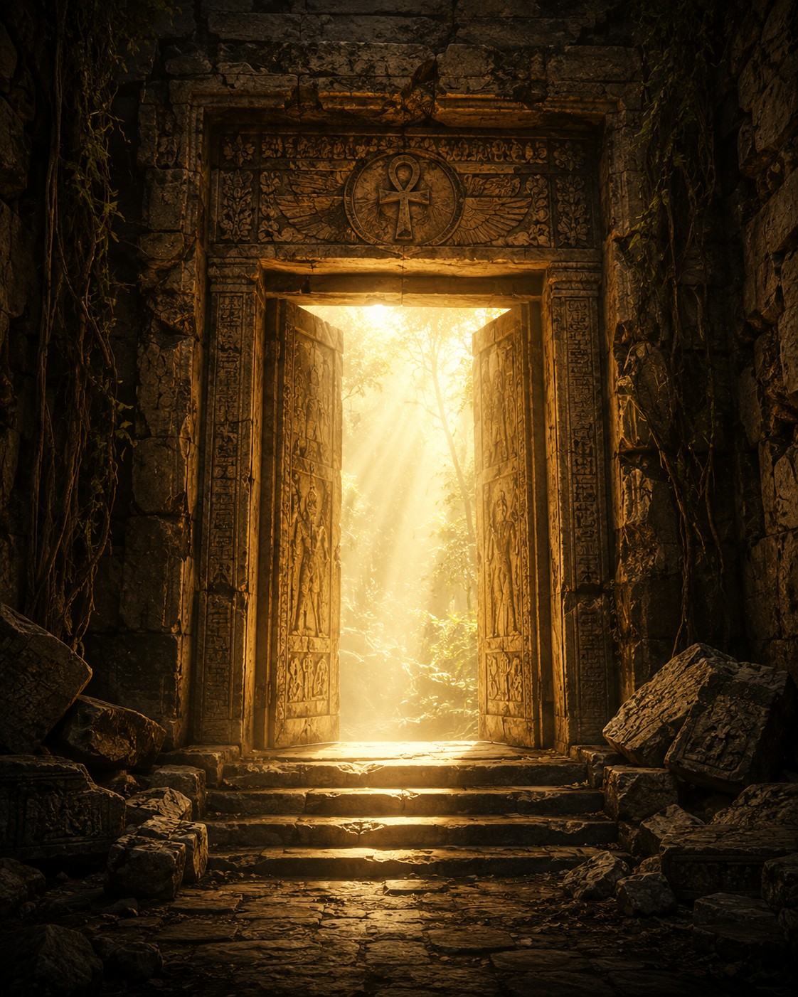 A mysterious doorway leading into The Watchers archive